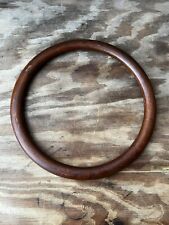 Vintage ATQ Circle Solid Wood Grain Orante Empty Frame picture