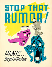 Stop That Rumor - 1940's - World War II - Propaganda Magnet picture