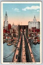 Postcard Brooklyn Bridge View from The Tower New York    D-24 picture