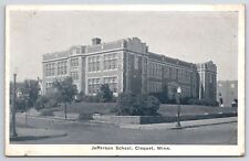 1933 Jefferson School Cloquet Minnesota Campus Building Landmark Posted Postcard picture