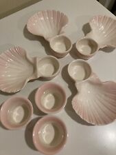 Vintage Karoff Shell Shaped Cocktail Servers Set Of Four Really Nice picture