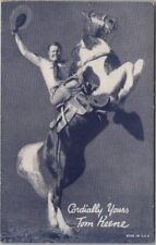 Vintage 1940s TOM KEENE Mutoscope Arcade Card / Cowboy Western Actor - On Horse picture