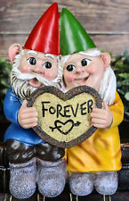 Adorable Mr And Mrs Gnome Couple With Heart Sign Forever Lovestruck Shelf Sitter picture
