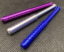LOT OF 3 SOLID ANODIZED ALUMINUM ONE HITTER PIPE DUGOUT BAT 3 INCH SALE PRICED picture