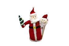 Santa Claus Soft Body Felt Face Fur Beard Stuffed Plush Christmas Tree picture