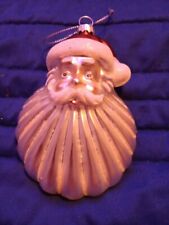BEAUTIFUL BLOWN GLASS SANTA CLAUSE FACE CHRISTMAS TREE ORNAMENT picture