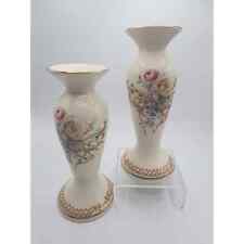 2 Lenox China Queen's Garden Candlesticks - Tall picture