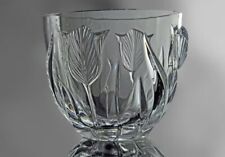 Vintage Crystal Tulip Bowl, Cristal De France, 24K Leaded Crystal Telefloral picture