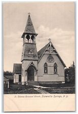 c1905 St. Thomas Episcopal Church Slaterville Springs NY Rotograph Postcard picture
