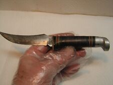 Vintage L40 Western BOULDER COLO USA, Fixed Blade Hunting Knife Stacked  Leather picture