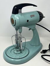 Vintage 1950s Sunbeam Mixmaster Turquoise Blue Stand Mixer. Tested, READ picture