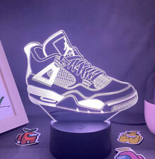Jordan 4 Flight Sneakers Neon Sign USB 3D RGB hologram LED Light Sports Night picture