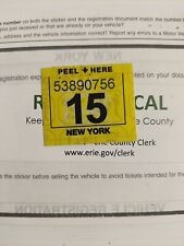 Genuine New York State Registration Sticker 2015 Expired  picture