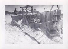 Original WWII Snapshot Photo SEABEES or ENGINEERS D-7 BULLDOZER Pacific PTO 986 picture