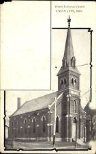 Trinity Lutheran Church ~ Union City Indiana ~ vintage postcard c1905 UDB picture
