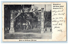 c1900s Arch on Bellevue Avenue Souvenir of Old Home Week Newport RI PMC Postcard picture