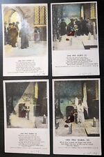 Pray For Us - A Religious Story with Orphan & Angel Set of 4 Vintage Postcards picture