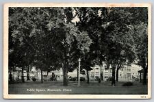Vintage Postcard IL Monmouth Public Square picture