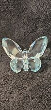 SWAROVSKI CRYSTAL BUTTERFLY FIGURINE LARGE LIGHT BLUE AZORE picture