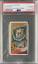 1888 N11 Allen & Ginter Flags Of States & Territories Kentucky PSA 4 VG-EX picture
