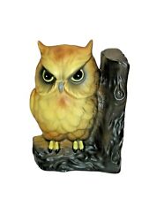 Vintage Ceramaster Owl Bank Bookend Scary Cute Owl Bird w/ Stopper 5
