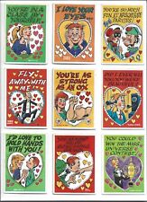 Topps 1960 Funny Valentine Near Complete Card Set - 63 of 66 Cards + 5 