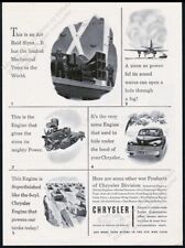 1944 Chrysler air raid siren WWII plane car engine tank art vintage print ad picture