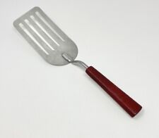 Vintage Angled Spatula Stainless USA P&G Red Handle Mid Century Modern Bakelite? picture