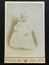 Eugene Oregon OR Identified Child In White Antique Cabinet Photo picture