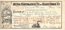 Renewal Receipt from Aetna Insurance Co. of Hartford Ct. dated 1861 - Insurance  picture