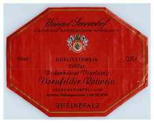 1970's-80's Weingut Jonnenhof Qualitswein German Wine Label Original S11E picture