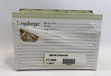 Vintage Longaberger Recipe Cards 100 Ct.  Plus Dividers in Open Package 4x6” picture