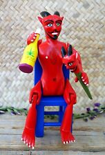 Red Devil Mezcal Tattoos Alebrije Articulated Handmade Oaxaca Mexican Folk Art picture