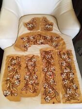 7 Piece Liturgical Vestment Embroidery Remnants Gold Silver Thread Continental  picture