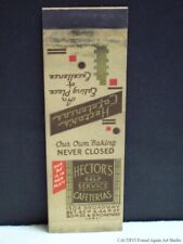 Hector's Self Service Cafeterias NYC Matchbook Cover Restaurant 1930s 1940s Vtg picture