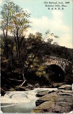 Berkshire Hills Massachusetts Old Railroad Arch Scenic River DB Postcard picture