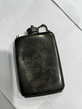 Antique PEWTER Flask  Hutton & Sons Sheffield England Early Mark picture
