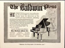 1916 Baldwin Piano Co. Grand Piano Venus de Milo Statue Antique Print Ad picture