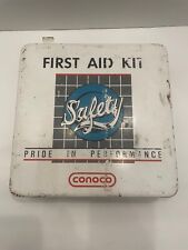 Vintage Wall Mount North Health Care First Aid Kit Metal Box Only Conoco picture