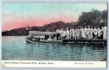 c1910's Boat Landing Homewood Park Tourists Willmar Minnesota Antique Postcard picture