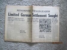 VINTAGE NEWSPAPER MENOMINEE HERALD-LEADER JUNE 13, 1949 picture