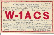 QSL 1933 Worcester MA   radio card picture