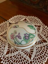 Limoges Castel France Violets Trinket Box Porcelain Jewelry Lidded picture
