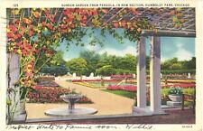 Sunken Garden From Pergola, In New Section, Humboldt Park, Chicago Postcard picture