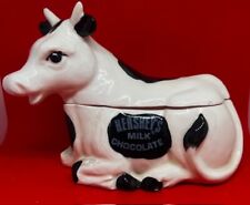 Vintage Hershey Milk Chocolate Cow Ceramic Candy Trinket Dish picture