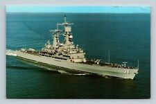 U.S.S Virginia CGN-38 Nuclear Power Guided Missile Cruiser Postcard picture