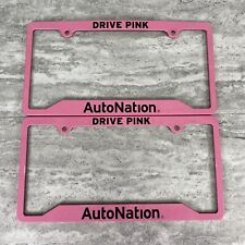 AutoNation Group Drive Pink, Metal Car License Plate Frame Set Of 2 picture