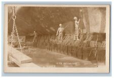 c1920's U.S.S Pittsburgh Workers Dry Dock Cleaning RPPC Photo Vintage Postcard picture