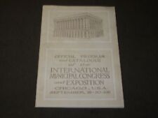1911 INTERNATIONAL MUNICIPAL CONGRESS & EXPOSITION PROGRAM - J 3496 picture