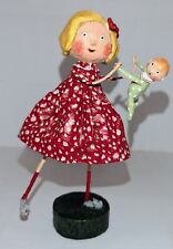 Lori Mitchell Figure Dancing with Baby Figurine Whimsical Xmas Sculpture Signed picture